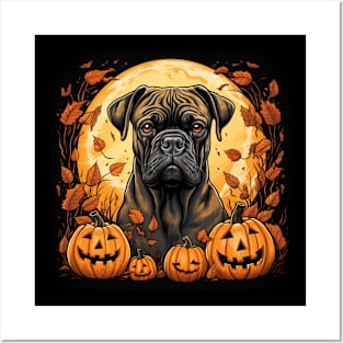 Halloween Bullmastiff Posters and Art